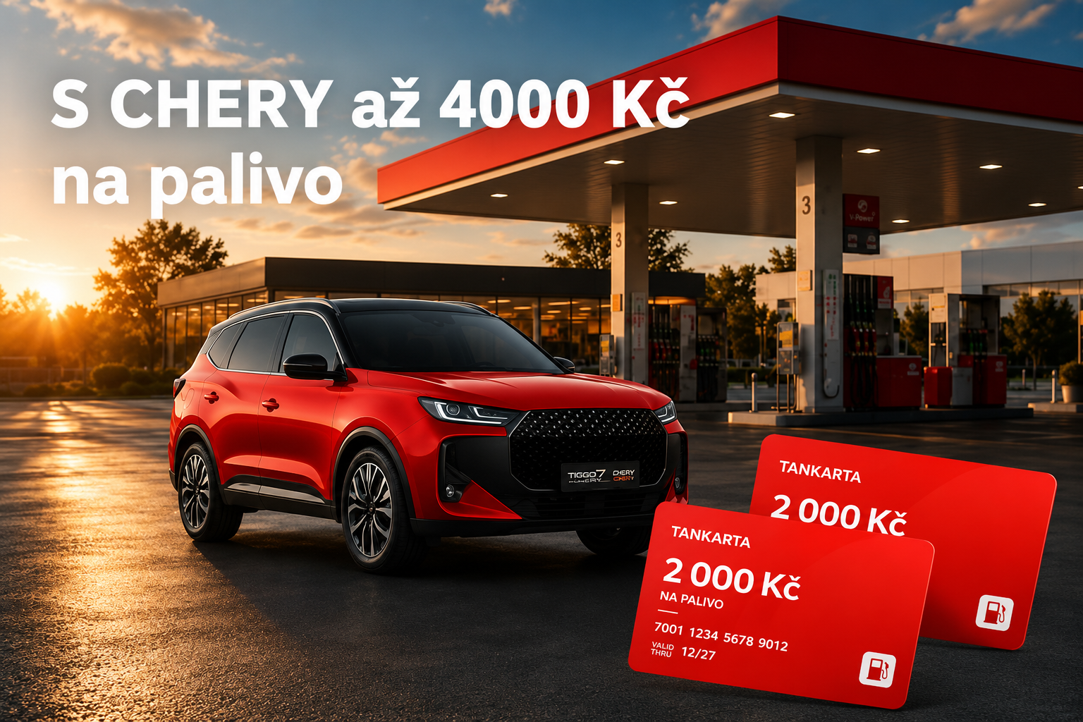 S CHERY až 4000 Kč na palivo