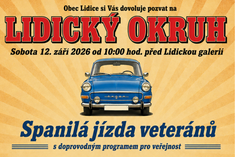 Lidická okruh 2026 - Spanilá jízda veteránů